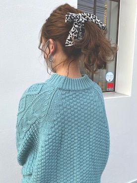 「ヘアアレンジ」｜「アイテム（財布/小物）」を使った、チ　ハ　ルさん（レディース・154cm）の冬コーディネート