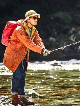 ナイロンジャケットを使った 釣り の人気ファッションコーディネート Wear