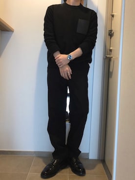 「soe（ソーイ）のアイテム（その他パンツ）」を使った、Humpty Dumptyさん（メンズ・165cm）の春コーディネート
