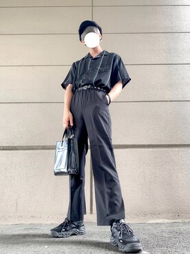 キャスケットを使った 黒コーデ のメンズ人気ファッションコーディネート Wear