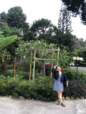 「Abercrombie&Fitch（アバークロンビーアンドフィッチ）のアイテム（デニムジャケット）」を使った、Maggie-xmjさん（レディース・163cm）の秋コーディネート