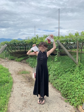 「NaNa-NaNa（ナナナナ）の【PULP】NaNa-NaNa / ナナナナ PVC A4（ショルダーバッグ）」を使った、アカリさん（レディース・172cm）の秋コーディネート