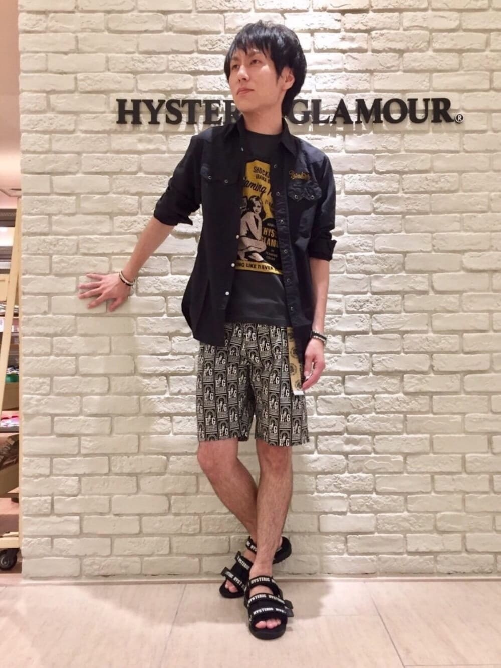 ヒステリックグラマー  メンズ　水着 HYSTERIC GLAMOURの水着を使ったメンズ人気ファッション