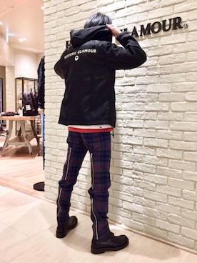 「ナイロンパーカー」｜「アイテム（ブーツ）」を使った、RYUさん（メンズ・172cm）の春コーディネート