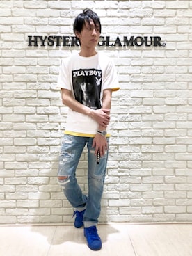 「スタッズベルト」｜「アイテム（アクセサリー）」を使った、RYUさん（メンズ・172cm）の夏コーディネート