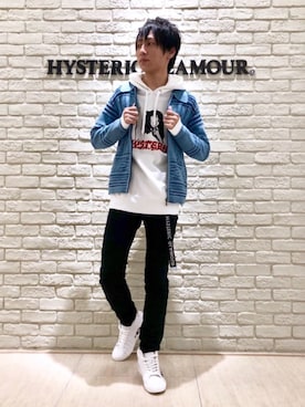 パーカーを使った インディゴニット のメンズ人気ファッションコーディネート Wear