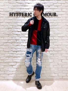 「ランチコート」｜「アイテム（デニムパンツ）」を使った、RYUさん（メンズ・172cm）の秋コーディネート