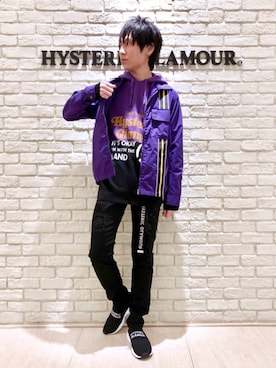 「ニットパーカー」｜「アイテム（ブルゾン）」を使った、RYUさん（メンズ・172cm）の春コーディネート