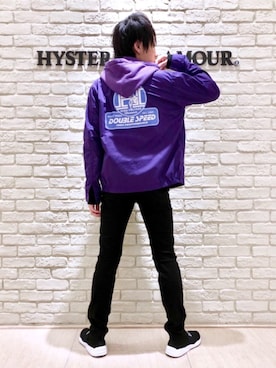 「ニットパーカー」｜「アイテム（ブルゾン）」を使った、RYUさん（メンズ・172cm）の春コーディネート