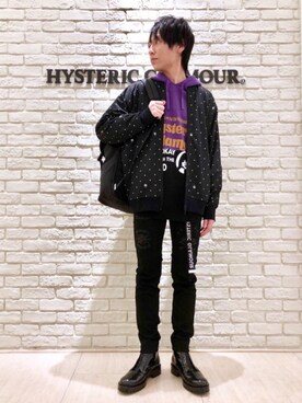 「ニットパーカー」｜「アイテム（ブルゾン）」を使った、RYUさん（メンズ・172cm）の春コーディネート