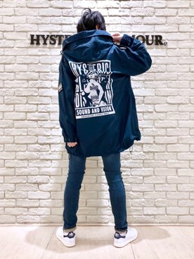 「ブルーコーデ」｜「アイテム（ミリタリージャケット）」を使った、RYUさん（メンズ・172cm）の春コーディネート