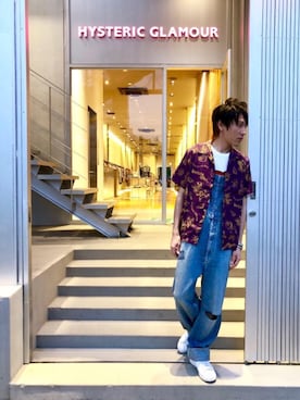 「リゾートスタイル」｜「アイテム（オールインワン・サロペット）」を使った、RYUさん（メンズ・172cm）の夏コーディネート