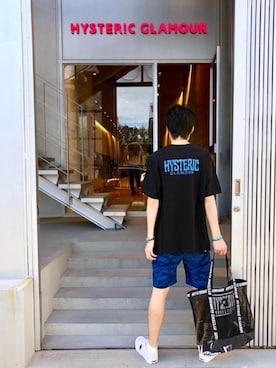 「迷彩柄」｜「アイテム（財布/小物）」を使った、RYUさん（メンズ・172cm）の夏コーディネート