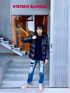 「デザートブーツ」｜「アイテム（ブルゾン）」を使った、RYUさん（メンズ・172cm）の秋コーディネート