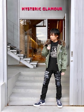 「N2B」｜「アイテム（ブルゾン）」を使った、RYUさん（メンズ・172cm）の冬コーディネート
