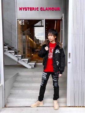 「N2B」｜「アイテム（ブルゾン）」を使った、RYUさん（メンズ・172cm）の冬コーディネート