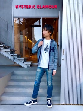 カーディガン ボレロを使った インディゴニット の人気ファッションコーディネート Wear