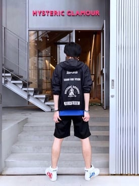 「ナイロンパーカー」｜「アイテム（アクセサリー）」を使った、RYUさん（メンズ・172cm）の春コーディネート