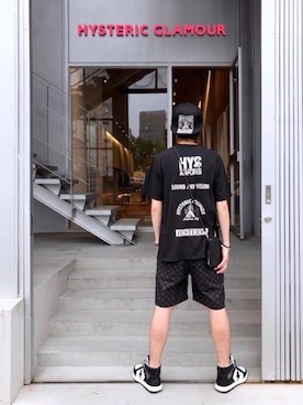 「HYSTERIC GLAMOUR（ヒステリックグラマー）のアイテム（PC・スマホグッズ/家電）」を使った、RYUさん（メンズ・172cm）の夏コーディネート
