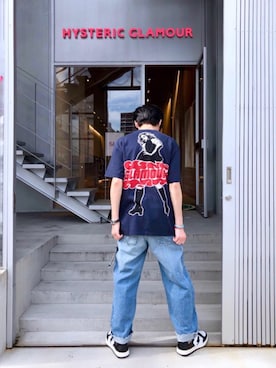 「アイテム（バングル/リストバンド、レッド系）」を使った、RYUさん（メンズ・172cm）の夏コーディネート