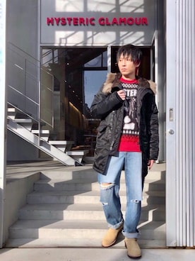 「新年一発目」｜「アイテム（その他アウター）」を使った、RYUさん（メンズ・172cm）の冬コーディネート