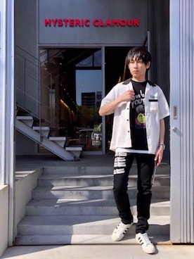「ロックコーデ」｜「アイテム（キャップ）」を使った、RYUさん（メンズ・172cm）の春コーディネート
