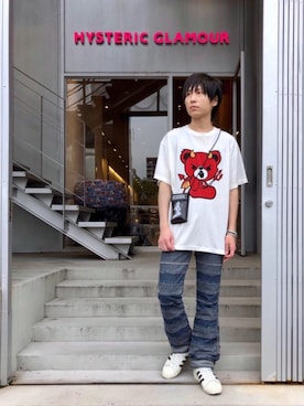 「HYSTERIC GLAMOUR（ヒステリックグラマー）のアイテム（PC・スマホグッズ/家電）」を使った、RYUさん（メンズ・172cm）の春コーディネート