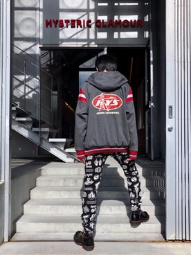 「ナイロンパーカー」｜「アイテム（ブーツ）」を使った、RYUさん（メンズ・172cm）の冬コーディネート