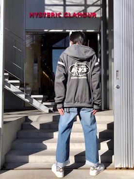 「ナイロンパーカー」｜「アイテム（ブルゾン）」を使った、RYUさん（メンズ・172cm）の冬コーディネート