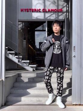 「ナイロンパーカー」｜「アイテム（スウェット）」を使った、RYUさん（メンズ・172cm）の冬コーディネート