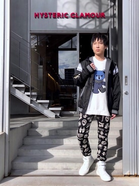 「ナイロンパーカー」｜「アイテム（スウェット）」を使った、RYUさん（メンズ・172cm）の冬コーディネート