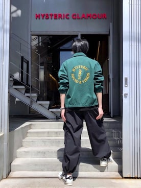 「ロンt」｜「アイテム（ブルゾン）」を使った、RYUさん（メンズ・172cm）の春コーディネート
