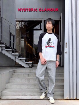 日本ショップ ヒステリックグラマー　七分袖Tシャツ Tシャツ/カットソー(七分/長袖)