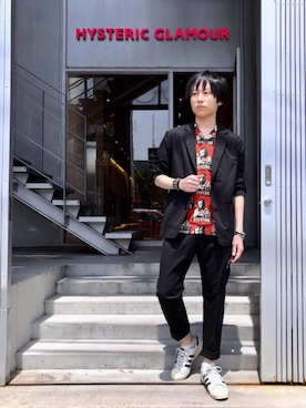 「サマージャケット」｜「アイテム（その他アウター）」を使った、RYUさん（メンズ・172cm）の春コーディネート