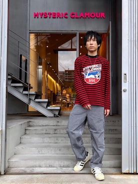 「ロンt」｜「アイテム（アクセサリー）」を使った、RYUさん（メンズ・172cm）の秋コーディネート