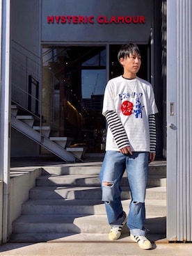 「ロンt」｜「アイテム（アクセサリー）」を使った、RYUさん（メンズ・172cm）の秋コーディネート