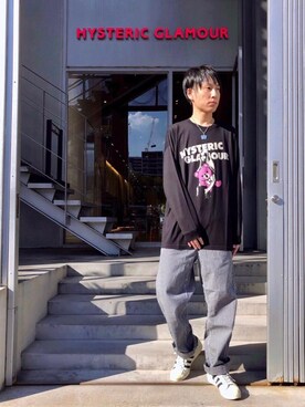「ロンt」｜「アイテム（アクセサリー）」を使った、RYUさん（メンズ・172cm）の秋コーディネート