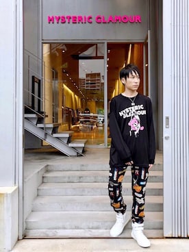 「ロンt」｜「アイテム（アクセサリー）」を使った、RYUさん（メンズ・172cm）の秋コーディネート