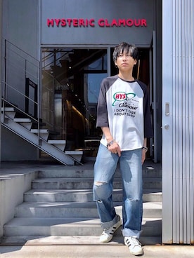 「ロンt」｜「アイテム（アクセサリー）」を使った、RYUさん（メンズ・172cm）の秋コーディネート