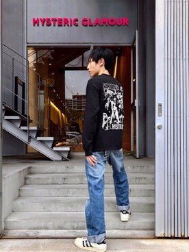 「ロンt」｜「アイテム（アクセサリー）」を使った、RYUさん（メンズ・172cm）の秋コーディネート