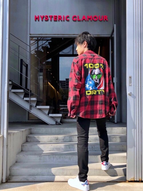 ヒステリックグラマー チェックシャツ　ソニックユーズ HYSTERIC GLAMOUR（ヒステリックグラマー）の「SONIC YOUTH/100