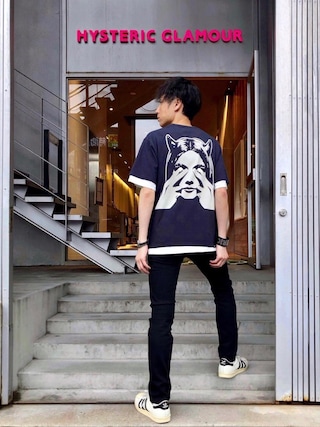 ヒステリックグラマー☆山本ヨーコ　コラボTシャツワンピース☆ HYSTERIC GLAMOUR（ヒステリックグラマー）の「SEE NO EVIL T