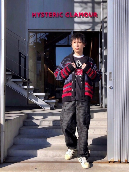 HYSTERIC GLAMOUR ショールカーディガン HYSTERIC GLAMOUR（ヒステリックグラマー）の「SEE NO EVILジャ