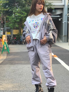 「#秋コーデ」｜「アイテム（ナイロンジャケット）」を使った、yuki_vgさん（レディース・162cm）の秋コーディネート