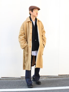「CPH（シーピーエイチ）のアイテム（キャスケット）」を使った、JION SUDO(GARDEN名古屋)さん（メンズ・173cm）の冬コーディネート
