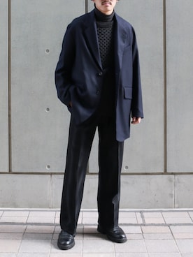 「Hender Scheme（エンダースキーマ）のアイテム（ブーツ）」を使った、JION SUDO(GARDEN名古屋)さん（メンズ・173cm）の冬コーディネート