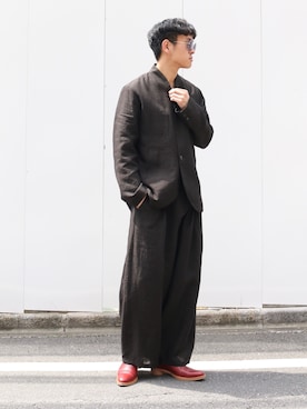 「YANTOR（ヤントル）のアイテム（ジャケット/アウター）」を使った、JION SUDO(GARDEN名古屋)さん（メンズ・173cm）の夏コーディネート