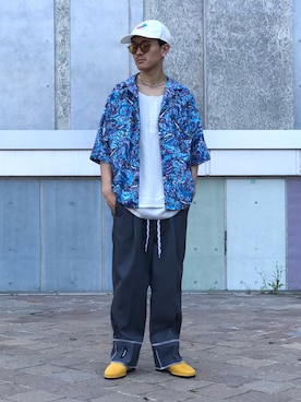 「CPH（シーピーエイチ）のアイテム（キャップ）」を使った、JION SUDO(GARDEN名古屋)さん（メンズ・173cm）の夏コーディネート
