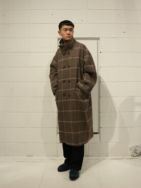 「blohm」｜「アイテム（チェスターコート）」を使った、JION SUDO(GARDEN名古屋)さん（メンズ・173cm）の秋コーディネート