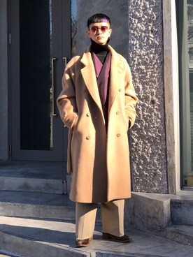 SASQUATCHfabrix.のステンカラーコートを使った人気ファッション